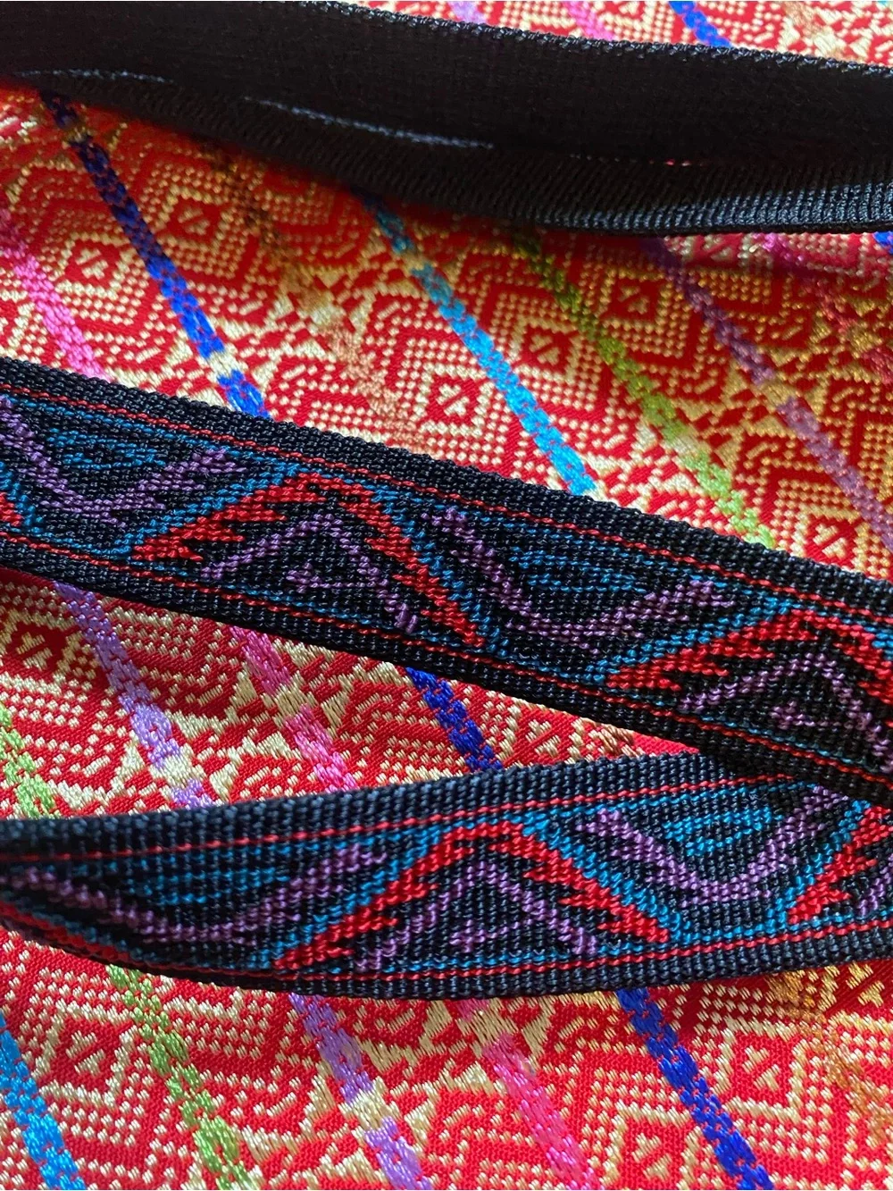 vintage geometric psychedelic belt unisex M